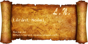 Léránt Noémi névjegykártya