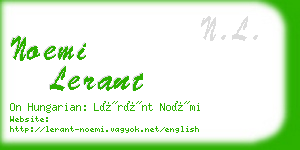 noemi lerant business card